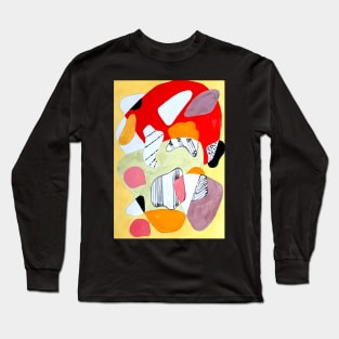 red abstract Long Sleeve T-Shirt